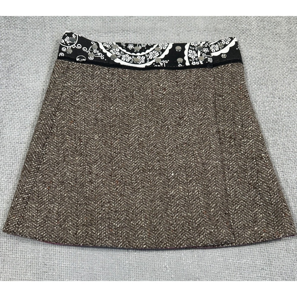 Zand Amsterdam Skirt Womens O/S Reversible Wrap Wool Blend India Boho Grunge